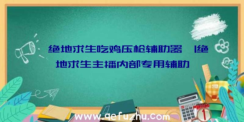 「绝地求生吃鸡压枪辅助器」|绝地求生主播内部专用辅助